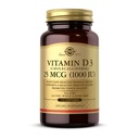 Solgar - D3-vitamiin (kolekaltsiferool) 1000 RÜ Softgels, 250 Count