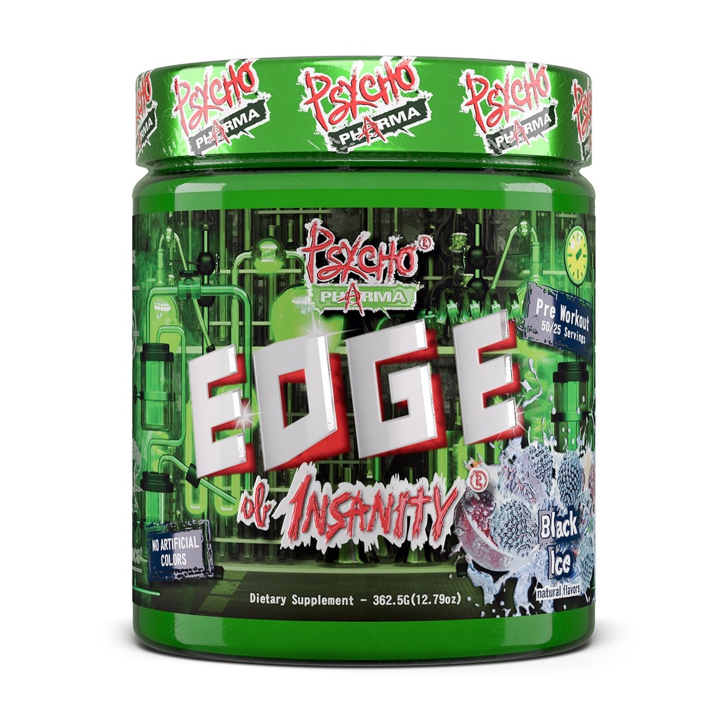 Psühho Pharma Strongest High Stim Preworkout Pulber - Hullumeelsuse serv - kõige intensiivsem eeltreeningu täiendus pumpadele, tugevusele, energiale ja hea keskendumisele. Kuulsad PWO-d minevikust