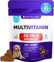 20 in 1 Koer Multivitamiin Glükosamiiniga - Näritavad Koera Vitamiinid Ja Toidulisandid - Vanemad Ja Kutsikad Multivitamiini Juusud Lemmiklooma Hip & ühine tugi, immuunsus, liikuvus, nahk, seedimine - 70 Pehmed ravimid