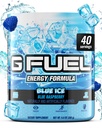 G Fuel Blue Ice energiajoogi pulber, Pre Workout Kofeiinisegu hasartmängudeks, Sugar Free Focus Amino, Vitamiin + Antioksüdandid, 9,9oz (sinine vaarika, 40 serveerimist)