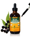 Herb Pharm Certified Organic Black Elderberry Liquid Extract for Immun System Support, Alkoholivaba Glycerite, 4 Ounce