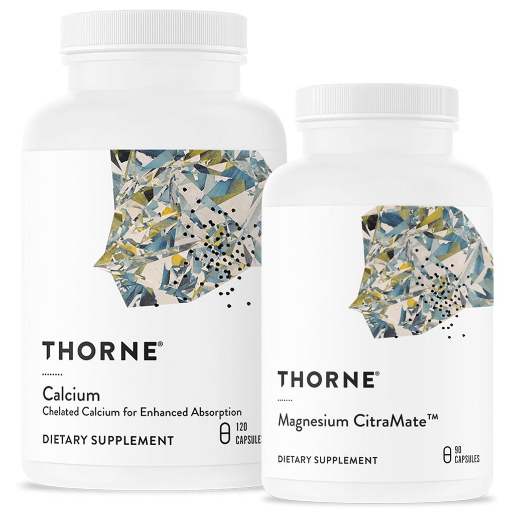 THORNE - luu tervise komplekt - dikaltsiummalaat ja magneesiumtsitraMate - 90 kuni 120 serveerimist