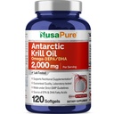 NusaPure Antarktika krillõli, 2000 mg, 120 Softgels (GMO-väline, sojavaba)