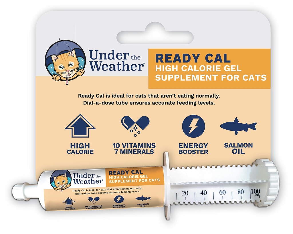 Weather Pet | Ready Cal for Cats 100cc | High Calorie Supplement | Cat Weight Gainer and High Calorie Booster | 10 vitamiini, 7 mineraali ja omega rasvhappeid (kassidele 100cc)