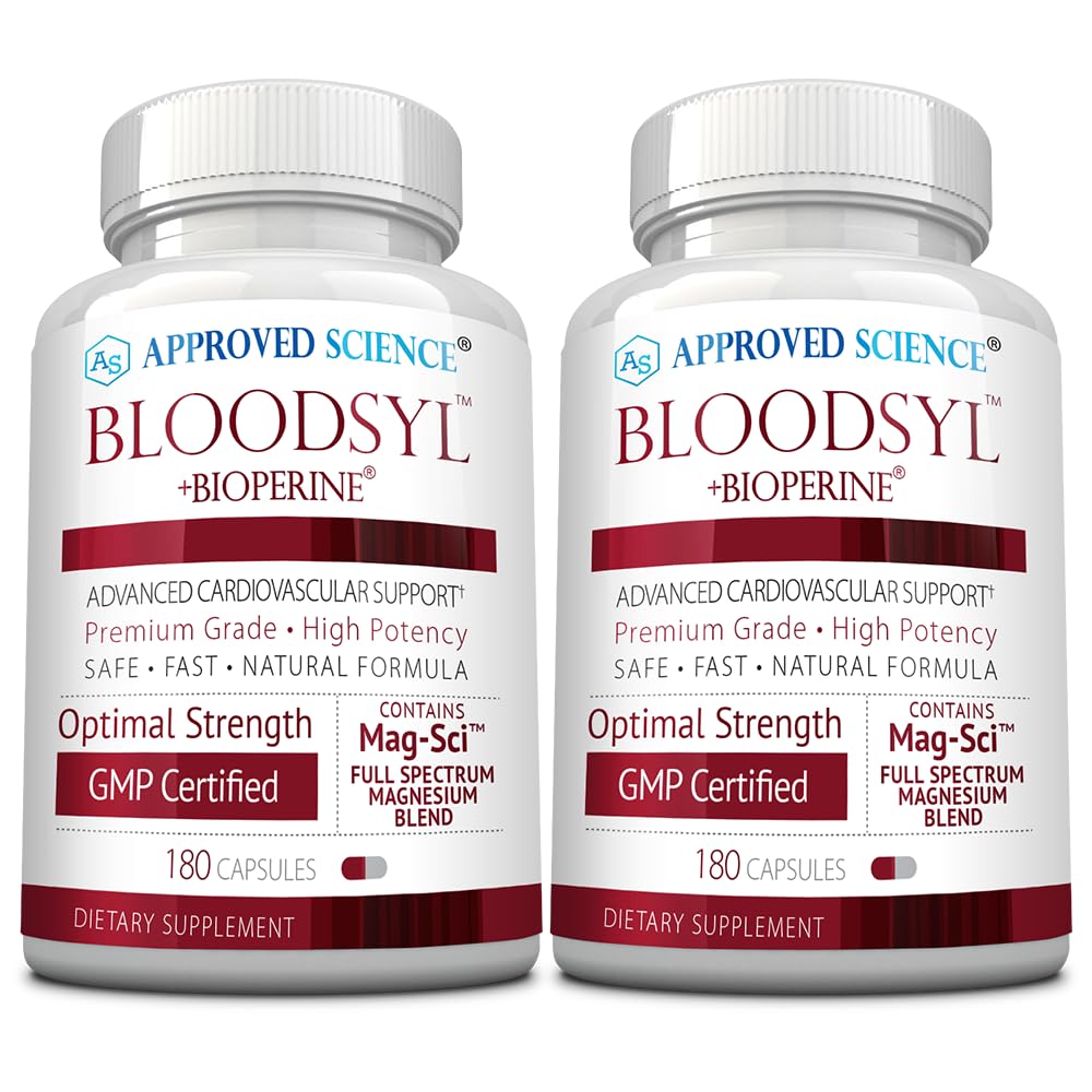 Heakskiidetud Science Bloodsyl - toetab verevoolu - Hawthorn Berry, Magneesium, BioPerine - Vegan - 180 kapslit - Pakend 2