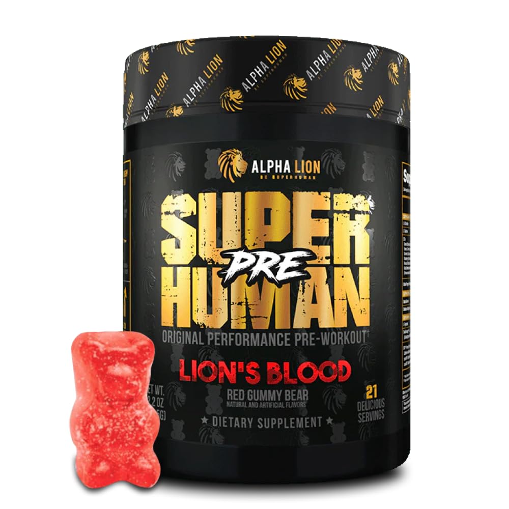 ALPHA LION Pre Workout Powder, Beta Alanine, L-Taurine & Tri-Source Kofeiin Jätkusuutliku Energia Ja Keskendumise, Lämmastikoksiidi Ja Tsitrulliin Pump (21 Servings, Lõvi Vere Maitse), Pakend 1