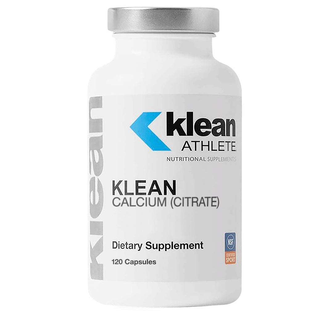 Klean ATHLETE Klean Kaltsiumtsitraat - luu tervise ja tiheduse jaoks - Luude toetus spordile * - Gluteenivaba, vegan ja mitte-GMO - 120 kapslit