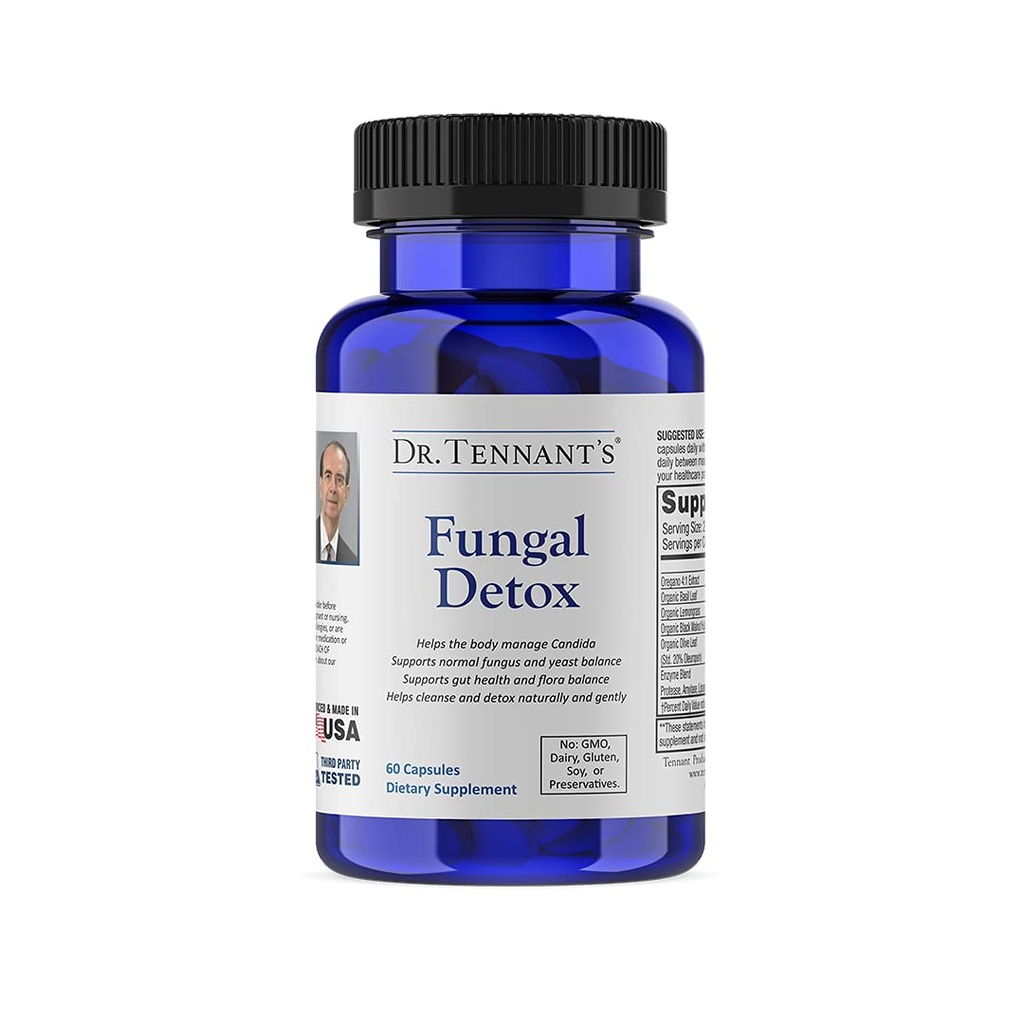 Dr Tennant's Fungal Detox | Candida Cleanse, meeleolu ja hormoonide tasakaal | Edendab tervislikku pärmitaset ja seedetrakti tervist