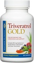 Dr Whitaker's Triveratrol Gold - tervisliku vananemise täiendus koos Resveratrooliga ja Aloe Vera, rohelise tee ja kurkumi ekstraktidega - annab antioksüdandi ja kardiovaskulaarse toetuse (60 kapslit)