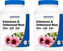 Nutricost Echinacea & Goldenseal Juur, 500mg, 240 kapslit (2 pudelit) - Veggie Caps, Non GMO, Gluteenivaba