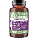 Intiimne Rose Aloe Vera kapslid - IC toidulisandid - 200x Kontsentraat Puhas Aloe Vera + D-Mannoos + Kaltsium - Lihtne neelata Aloe pillid