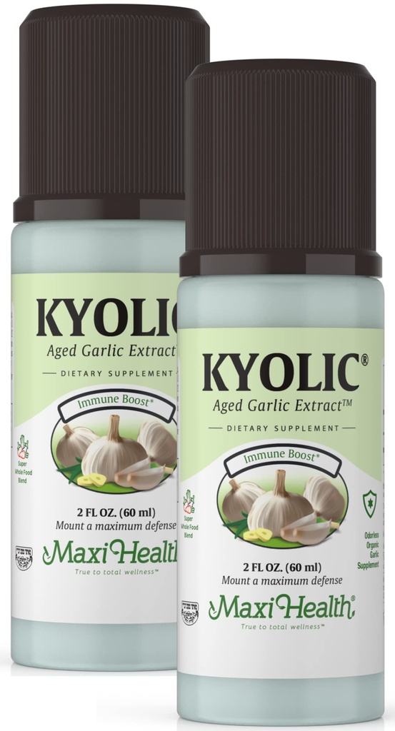 Kyolic Aged Küüslauguekstrakt Vedelik - Lõhnatud Küüslaugulisandid - Orgaaniline Kyolic Küüslauk - Orgaaniline Küüslaugulisandid Südame Terviseks (2 Pack)