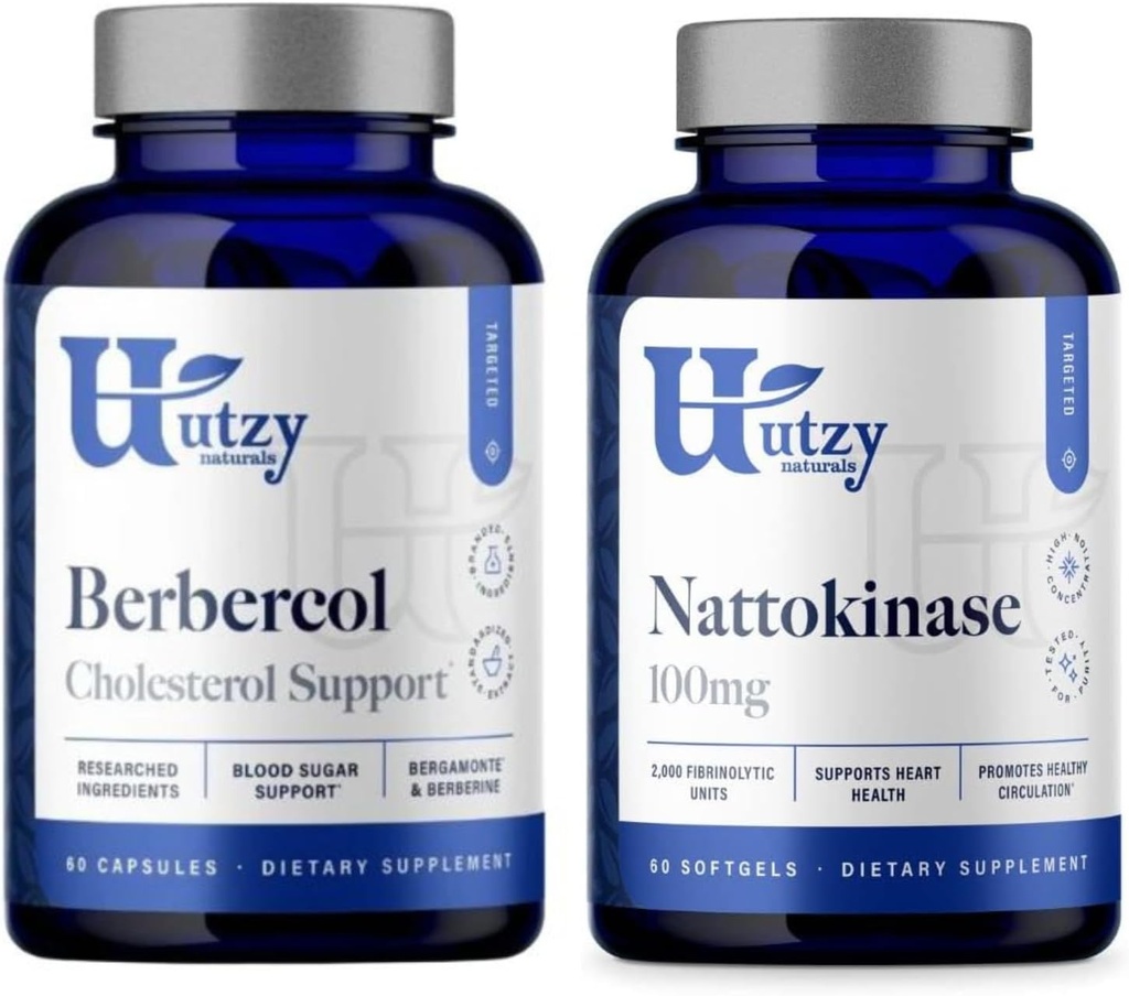 Utzy Naturals Metaboolne tugipakett | Nattokinaasi 100 mg ja Berbecol 500 mg