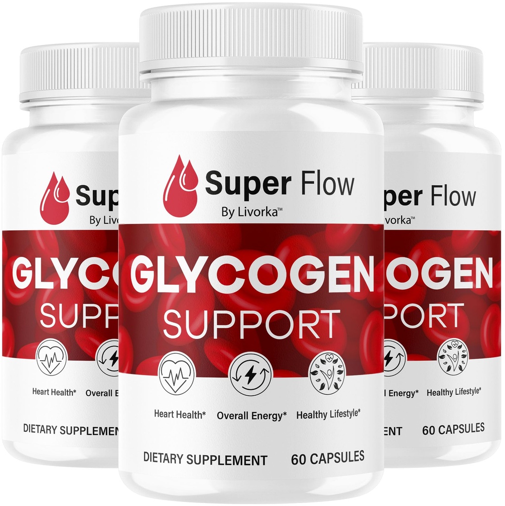 (3 Pack) Super Flow Glycogen - SuperFlow Glycogen Support kapslid, Super Flow, Glycogen Support Super Flow, Ametlik SupperFlow Glycogen Support, Super Flow Glyco Optimizer, 90 kapslit 3 kuud