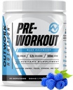 Outwork Nutrition Preworkout for Men & Women - Nootropic Pre Workout Without Creatine, Pre-Workout Powder with Taurine Rhodiola Citrulline Malate Beta Alanine Caffeine (Blue Raspberry)