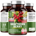 N1N Premium Hawthorn Berry kapslid [Max Strength, 2660mg] Kõik Natural Hawthorn ekstrakti täiendada, et toetada immuunsust, 120 kapslit