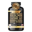 Ginkgo Biloba Alpha GPC Lisa Panax Ginseng L türosiiniga koos L Theanine, Bacopa monnieri, Rhodiola Rosea, fosfatidüülseriin, B12, MCT, DMAE - kompleks | Valmistatud USA-s