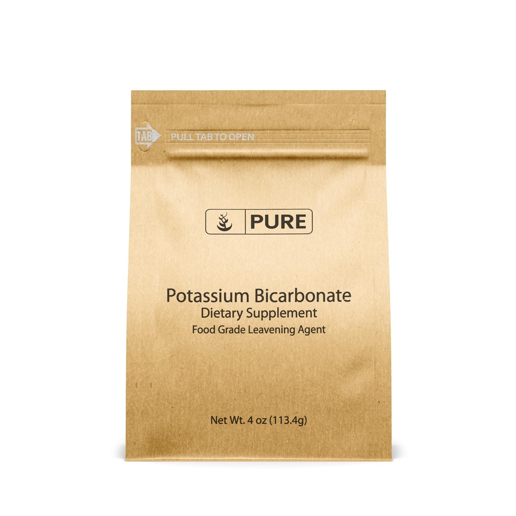 Puhas originaalkoostisosa Kaaliumvesinikkarbonaat (4oz) Looduslik, toidukindel, elektrolüüt, Leavening