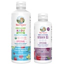 MaryRuth Organics Kids Multivitamiini Liposomal (Maasikas Kirss & Vanilla) & Vitamiin D3 Liposomal (Mixed Berry) Clean Label Project Verified® vitamiinid immuunsuse ja üldise heaolu, Vegan, Non-GMO