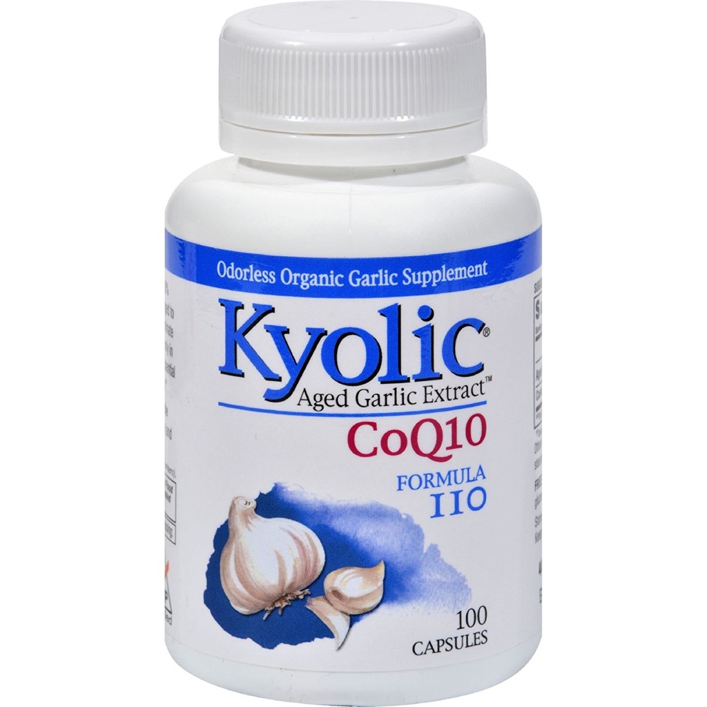 Kyolic Formula 109 Aged Küüslauguekstrakt CoQ10 kapsliga - 100 pakendi kohta - 3 pakendit karbi kohta.