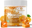 Magneesium Glütsinaat Pehme närimiskoogid Täiendus, Näritavad Suhkruvabad Kaalium Magneesium Chews Magneesium Glütsinaat, Vitamiin D, B6 ja CoQ10 Calm Support & Sleep täiskasvanutele, 60 päeva Pakkumine-Orange