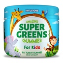Super Green Gummies for Kids 90 Count Superfood Booster Pehme ja maitsev 8 Võimas segu Vegan Sõbralik gluteenivaba ja mitte-GMO