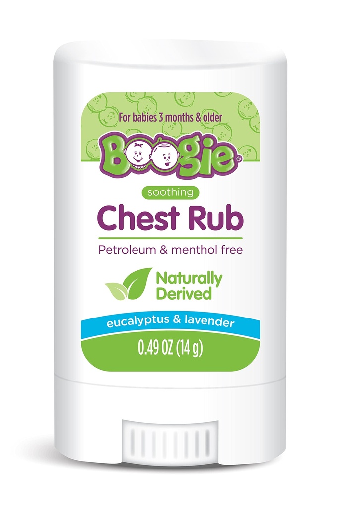 Boogie Chest Rub Stick rahustav leevendus, naftavaba, USDA orgaaniline, looduslikult saadud, rahustav eukalüpt ja lavendel, 0,49 oz (pakk 1)