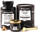Parem Alt Shilajit Vaik 30 g ja Sea Moss Kapslid Energia Duo | Pure Himalayan Shilajit Gold Grade meestele ja naistele, kellel on kõrge potentsi ja Iiri mere sammal musta seemne õliga