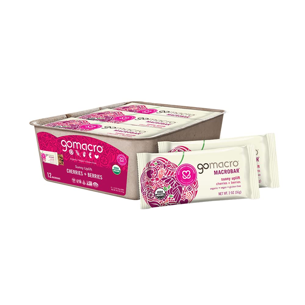 GoMacro MacroBar Organic Vegan Snack Bars - Kirsid + Marjad (2,0 Ounce Bars, 12 Count)
