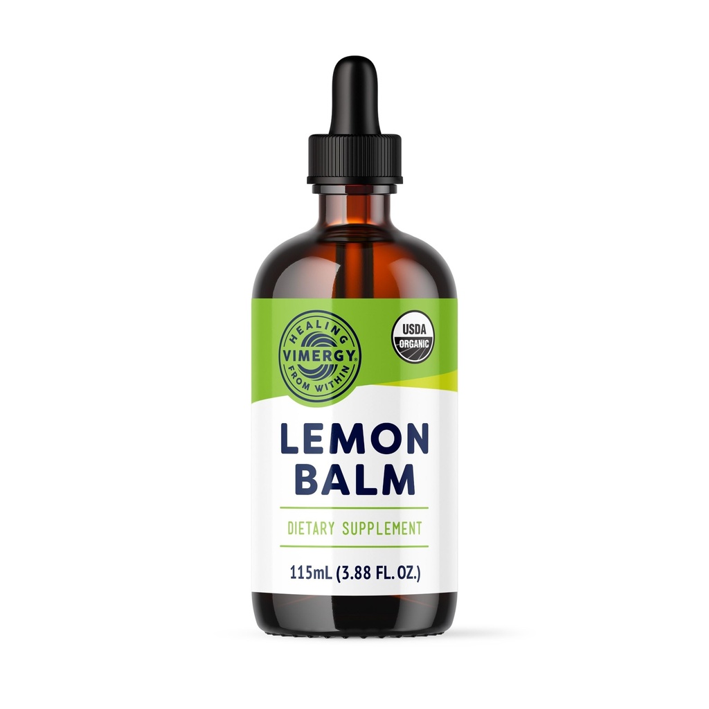 Vimergy USDA orgaaniline sidrunipalsami tinktuur Taimne täiendus - saab kasutada tee - mitte-GMO, alkoholivaba -115 ml (1 ml / serveerimine)