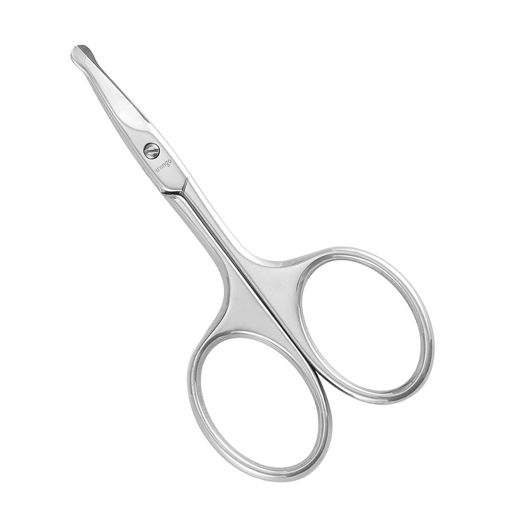 LIVINGO 3.75" Ümardatud kõver nina käärid, Premium roostevabast terasest ohutus Väikesed labad Maniküüri kasutamine Cuticle kärpimine Näo juuksed, kulm, kuiv nahk