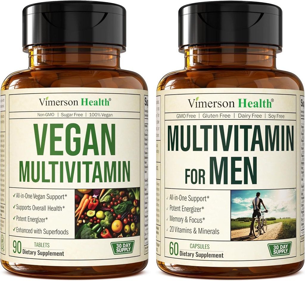 Vegan multivitamiinid veganitele ja taimetoitlastele ning täielik multivitamiin meestele