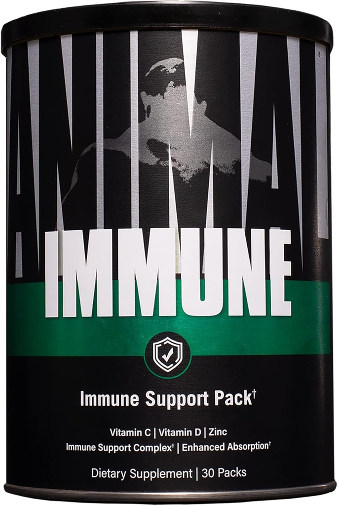 Animal Immune Pak - Tsink, C-vitamiin, D-vitamiin, Olive Leaf Extract, Black Pepper Extract and More, Immune Pill Packs, 30 Count