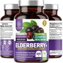 N1N Premium Black Elderberry kapslid täiskasvanutele [Max Tugevus] Puhas ja võimas Elderberry alates Sambucus Nigra toetada immuunsust ja naha tervist, Non-GMO, Gluteenivaba, 60 Veg Caps