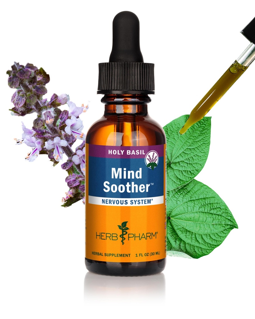 Herb Pharm Ärevus Soother Vedel Taimne valem Kava ekstrakti ja Püha Basiilik Eeterlik õli kerge ja juhuslik ärevuse toetamine * - 1 Ounce