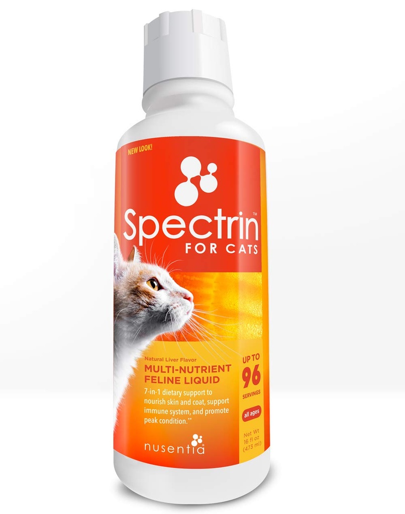 Kassi vitamiinid - Spectrin 16 OZ - Vedel Vitamiin Ja Antioksüdandid Kassidele - 96 annust