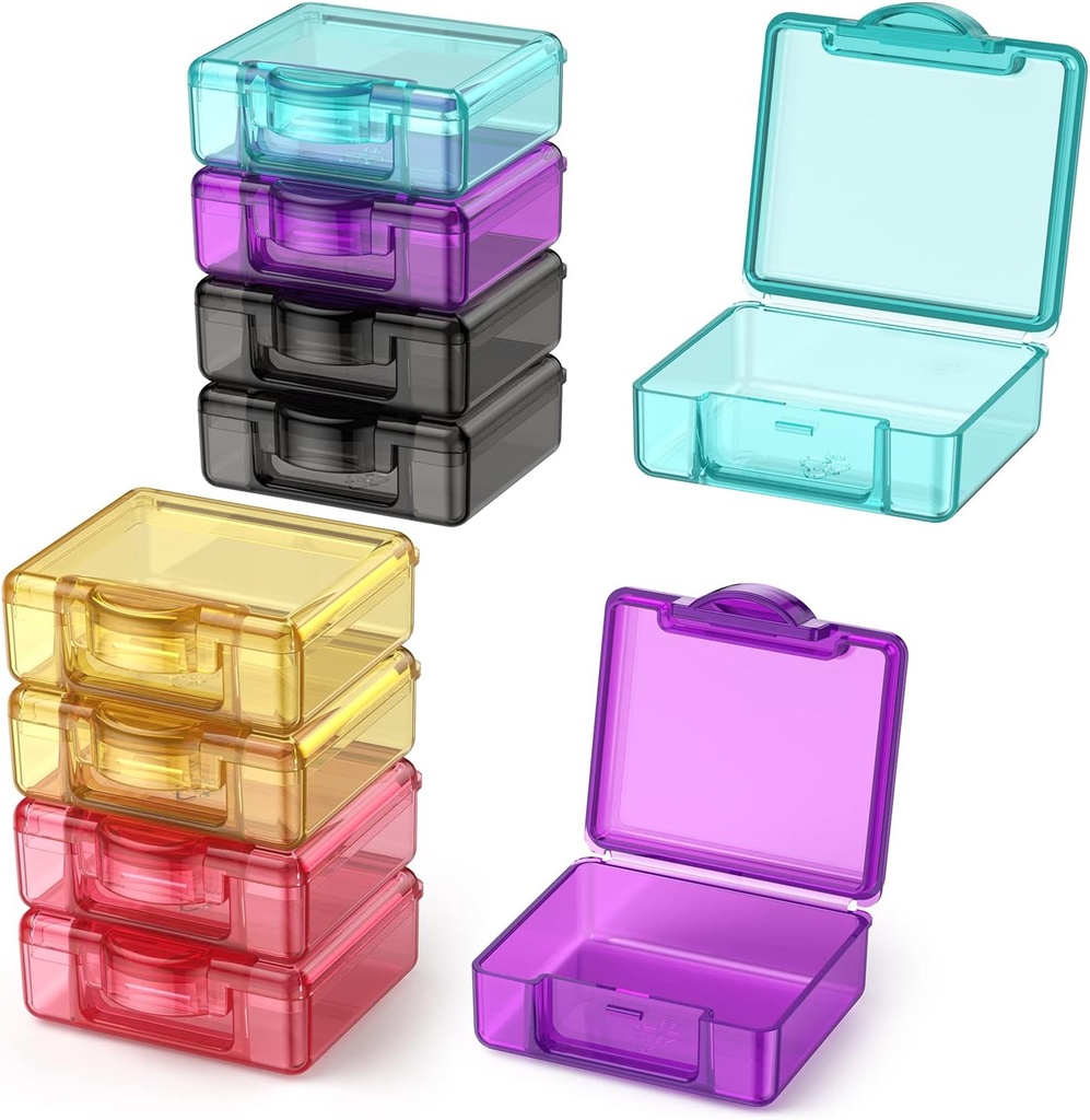 Cute Small Travel Pill Box, Urekt 10 tk Mini Tasku Pill Korraldaja Igapäevased ühe pilli konteinerid Portable Medicine Holder Purse Vitamin Fish Oil Supplements