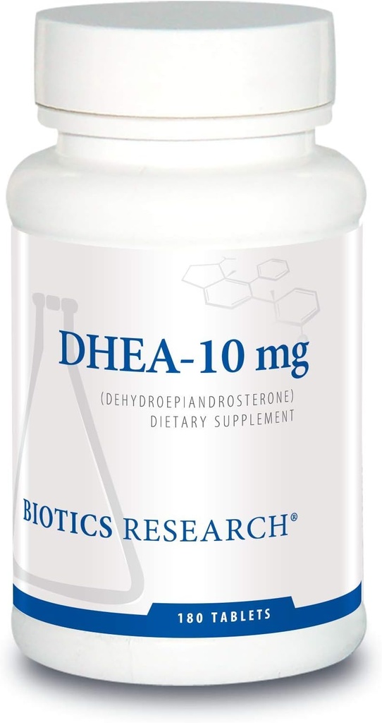 Biotics Research DHEA 10 milligrammi hormonaalne tasakaal, ainevahetus, paranenud meeleolu ja väljavaade, vanus graatsiliselt, tervislik stressireaktsioon, 180 tabletti