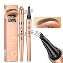 Q706 Eyebrow Pen, 4 Tipped, Precise, Long-lasting, Waterproof Eyebrow Makeup (2#Dark Brown)