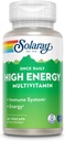 SOLARAY Once Daily High Energy Multivitamiinid, Rauavabad, Immuunsüsteemi ja energia toetus, kogu toidu ja ürdi baasi koostisosad, meeste ja naiste multivitamiin, 60 Servings, 60 VegCaps
