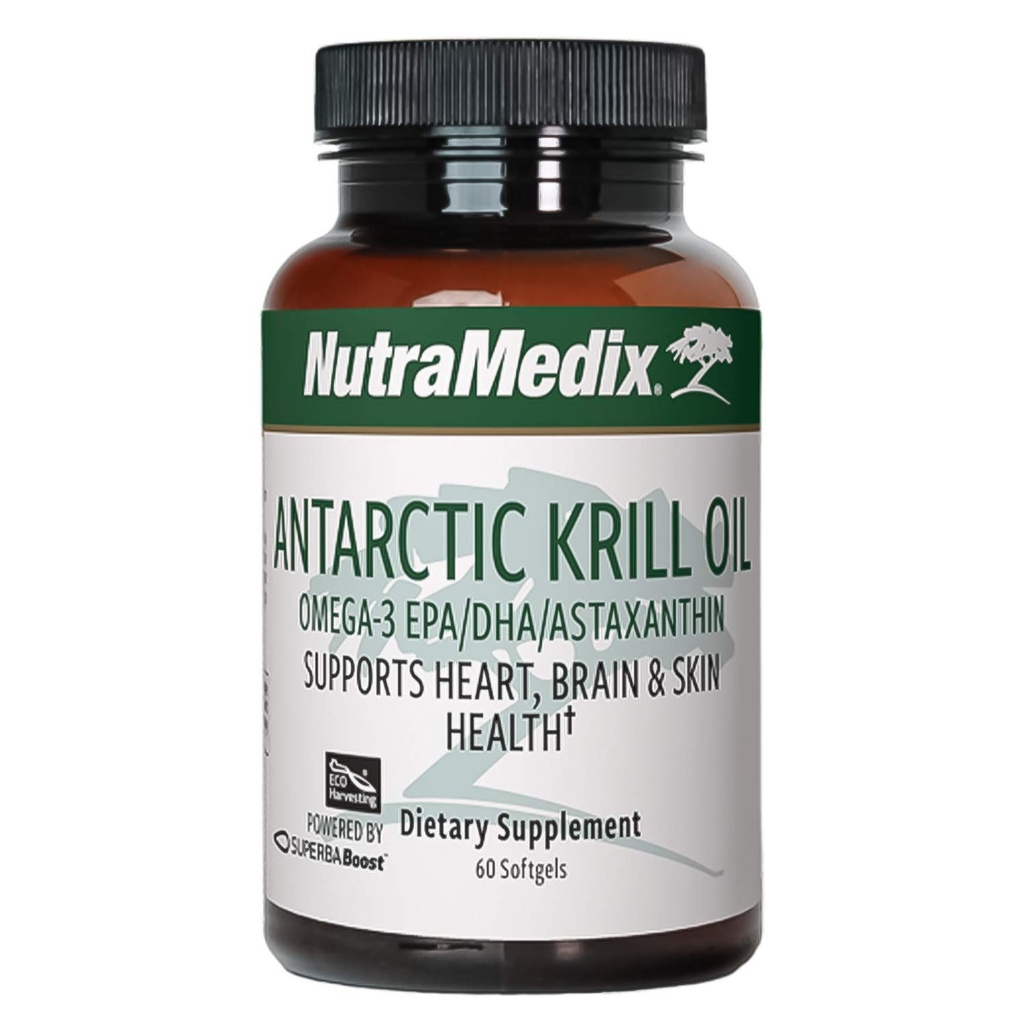 NutraMedix Antarktika krillõli 500mg - kalaõli lisand - Omega-3s (EPA & DHA) + astaksantiin - punane krillilisand liigese, immuunsüsteemi, südame, maksa ja aju tervise toetamiseks (60 Softgels)