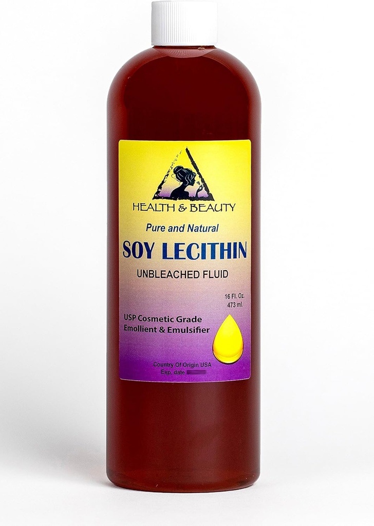 Letsitiin Soja Pleegitamata Vedelik Emulgaator Pehmendav Stabilisaator Puhas 16 oz