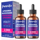 Liposomaalne glutatioon Vedel lisand (pakk 2), 98% imendumine, C-vitamiini, L-glutatiooni, 2 Fl Oz pudeli kohta