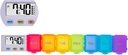 [4 in 1] 7 Day Medicine Pill Organizer + 5 Reminder Alarms + Timer + Kell, Suur Kompartment, Loud Sound, Suur Ekraan, Niiskus-Proof, Dust-Proof, Reisi Nädala/ Igapäevane Pill Box/Organizer/Juht/ Konteiner/ Dispenser