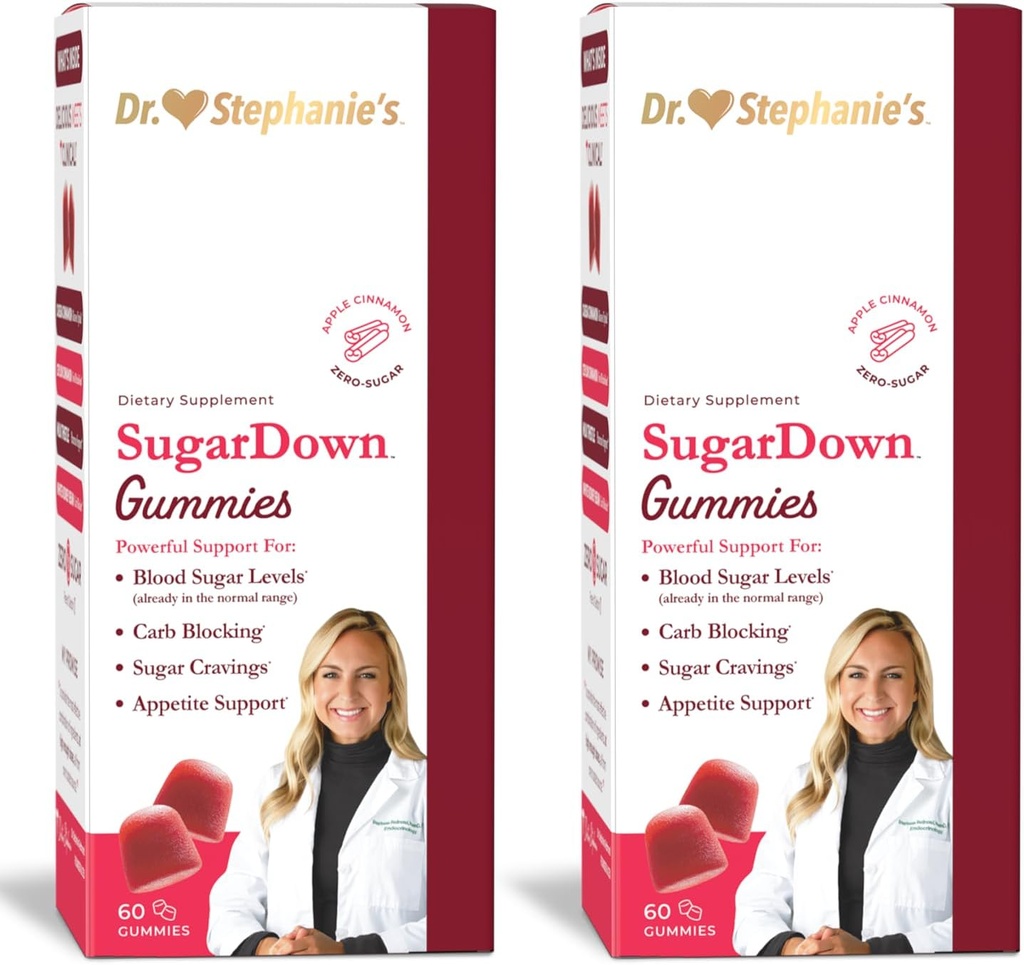 Dr Stephanie's SugarDown Gummies - 2 Pack - Ceylon & Cassia Cinnamon Supplement