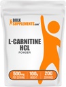 BulkSupplements.com L-karnitiin HCl pulber - karnitiini lisand, karnitiini pulber, L-karnitiin 500mg - maitsestamata & gluteenivaba, 500mg ühe serveerimise kohta, 100 g (3,5 oz) (pakk 1)