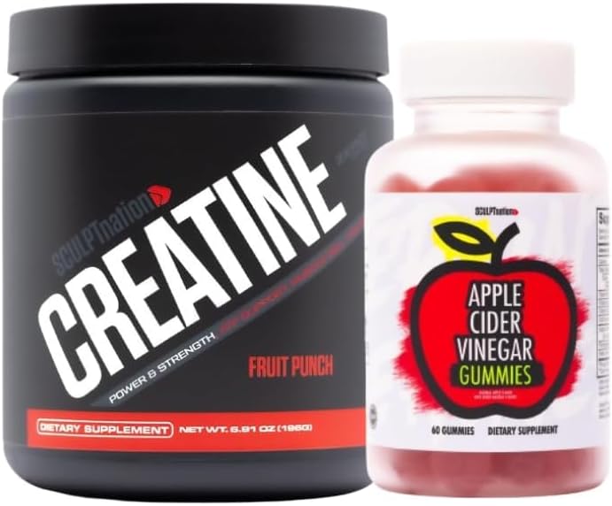Skulpt Nation V Shred Creatine Powder ja Apple Cider Vinegar Bund