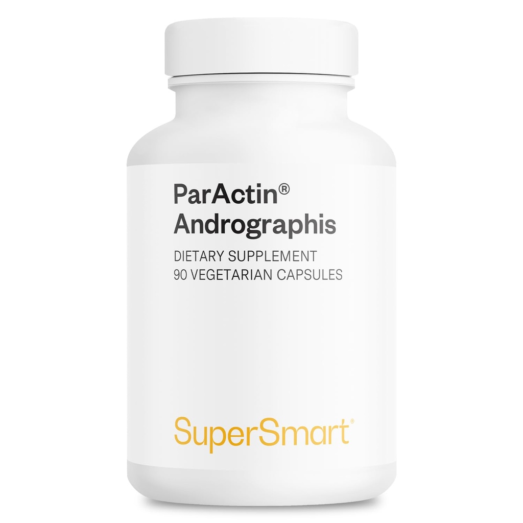 Supersmart - ParActin Supplement 300mg päevas (kõrge tugevusega) - Andrographis Paniculata | Mitte-GMO & Gluteenivaba - 90 taimekapslit