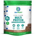 BioTrust Low Carb Protein Pulber – Maheda vadaku ja kaseiini segu rohusöödetud hormoonivabadest lehmadest – Mitte GMO, Gluteenivaba (šokolaad)
