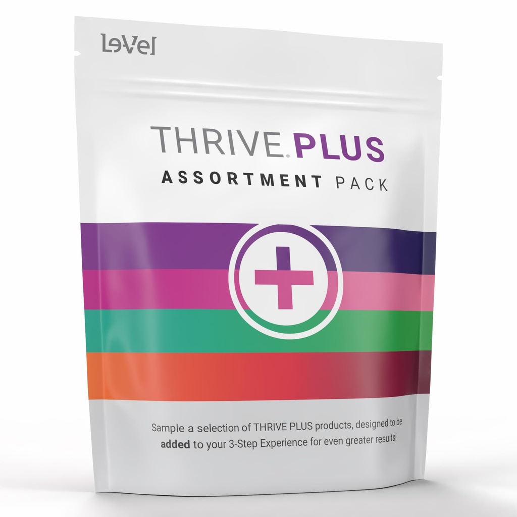 Le-Vel Thrive Plus Assortment Pack Nutritional Supplement Sampler, 30 Vedelik, Gummy, Kapsli tükid, 30 Igaes, Mugav Tervis Variety